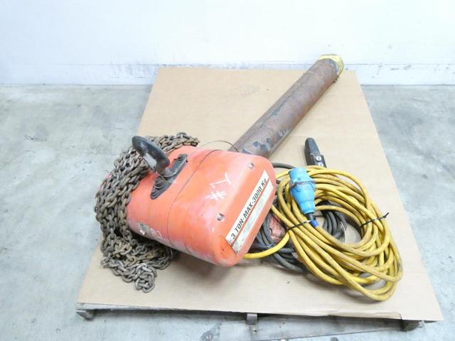 CM COLUMBUS MCKINNON RT LODESTAR ELECTRIC HOIST 3TON 1HP