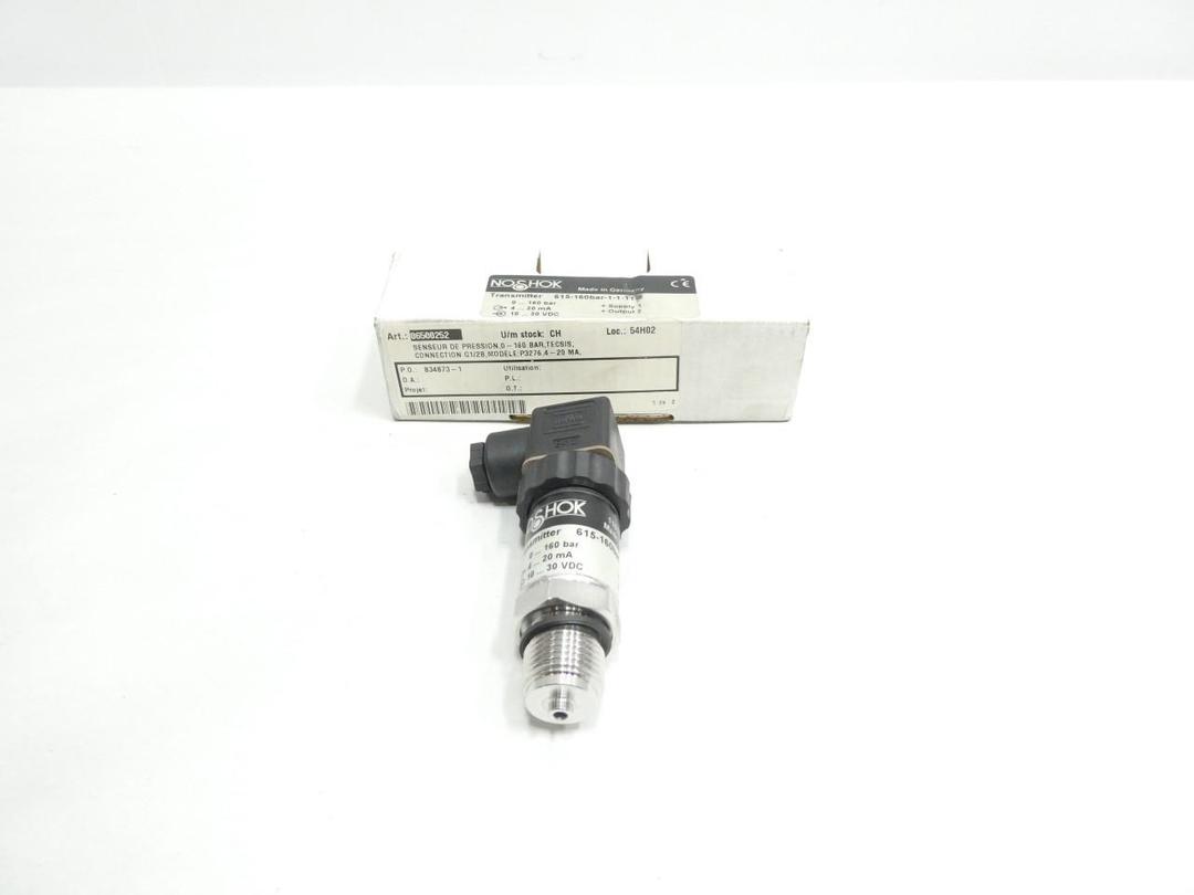NOSHOK 615-160BAR-1-1-11-8 PRESSURE TRANSMITTER 0-160BAR 10-30V-DC