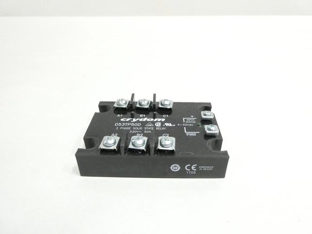 CRYDOM D53TP50D SOLID STATE RELAY 4-32V-DC 50A AMP 530V-AC