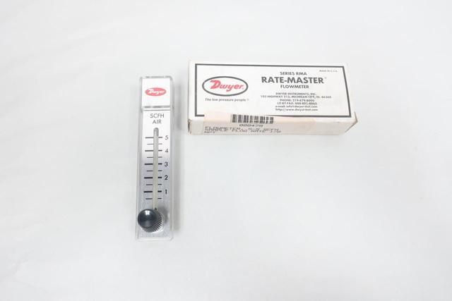 DWYER RMA-4-SSV RATE-MASTER VARIABLE AREA FLOW METER 0-5SCFH 1/8IN NPT
