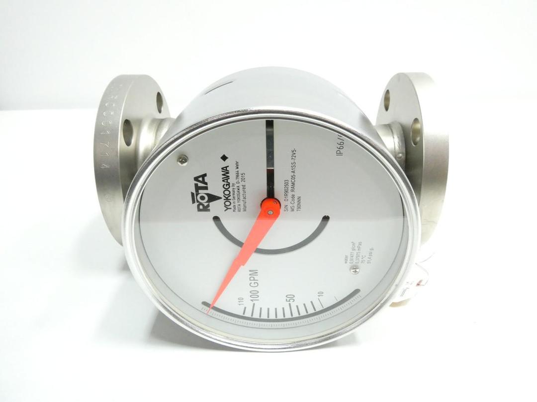 YOKOGAWA RAMC05-A1SS-72V5-T90NNN ROTAMETER FLOW METER 0-110GPM 2IN 150