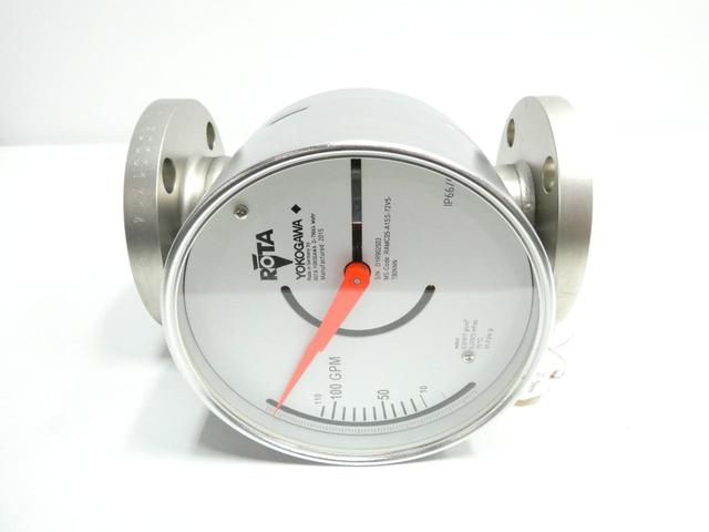 YOKOGAWA RAMC05-A1SS-72V5-T90NNN ROTAMETER FLOW METER 0-110GPM 2IN 150