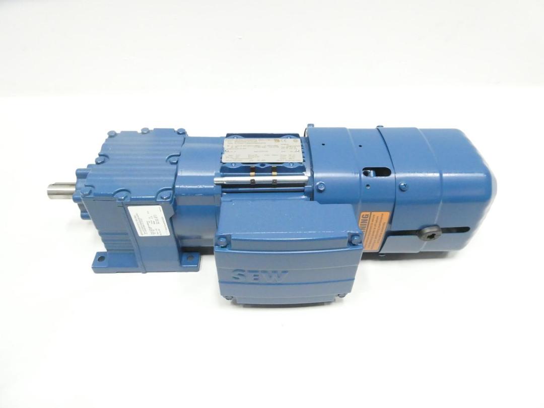 SEW EURODRIVE R17DRS71S4BE05HR/AS7W GEARMOTOR 78-470RPM 3PH 1/2HP 230/460V-AC