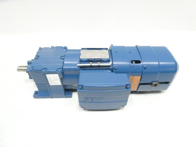 SEW EURODRIVE R17DRS71S4BE05HR/AS7W GEARMOTOR 78-470RPM 3PH 1/2HP 230/460V-AC