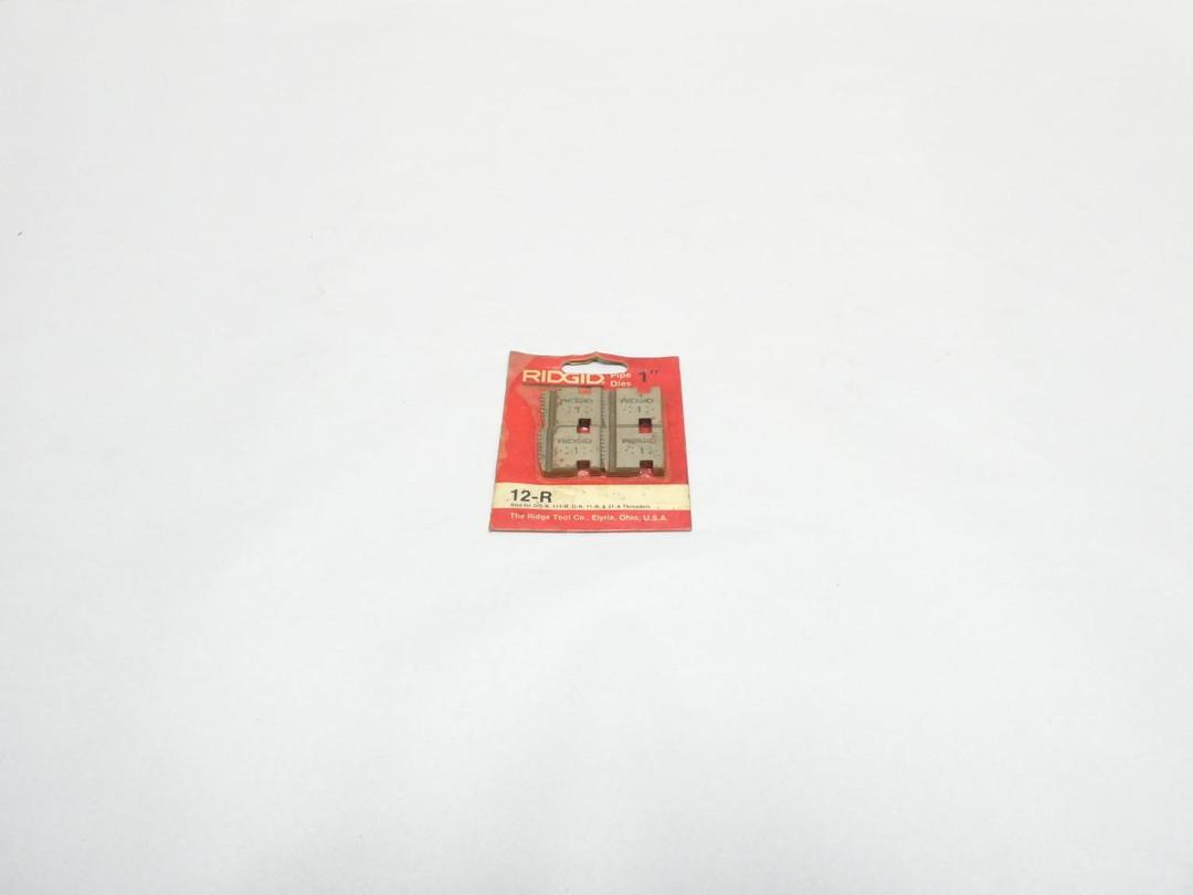 SET OF 4 RIDGID 12-R PIPE THREADING DIE 1IN