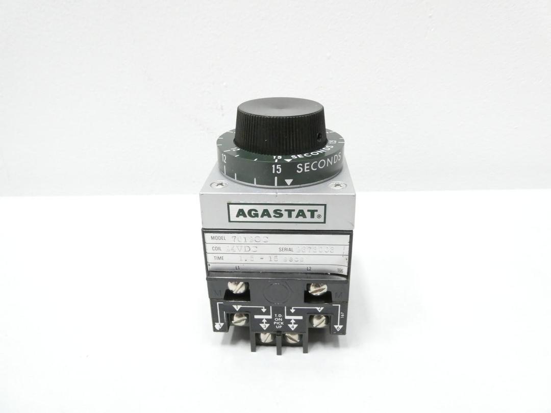 AGASTAT 7012OC TIME DELAY RELAY 1.5-15SEC 24V-DC