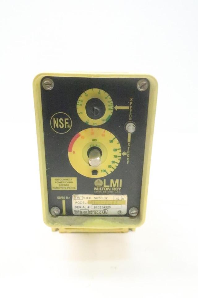 LMI MILTON ROY A161-168S METERING PUMP 2GPH 50PSI 115V-AC
