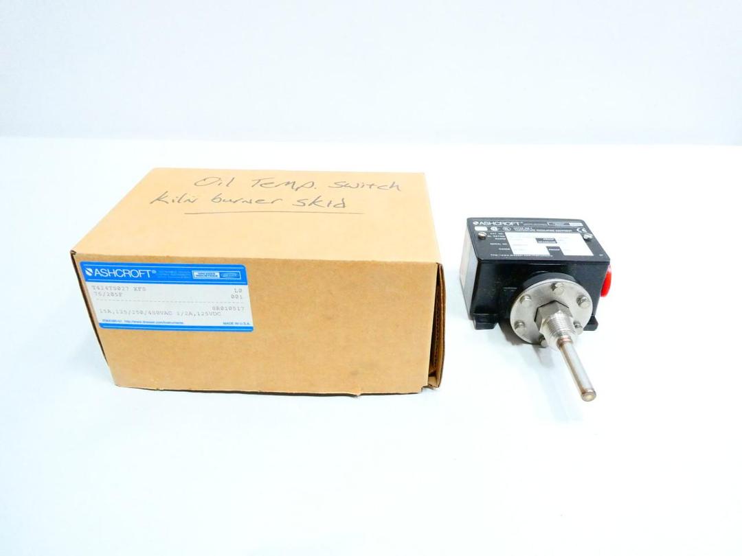 ASHCROFT T424TS027 XFS TEMPERATURE SWITCH 75-205F 125/250/480V-AC