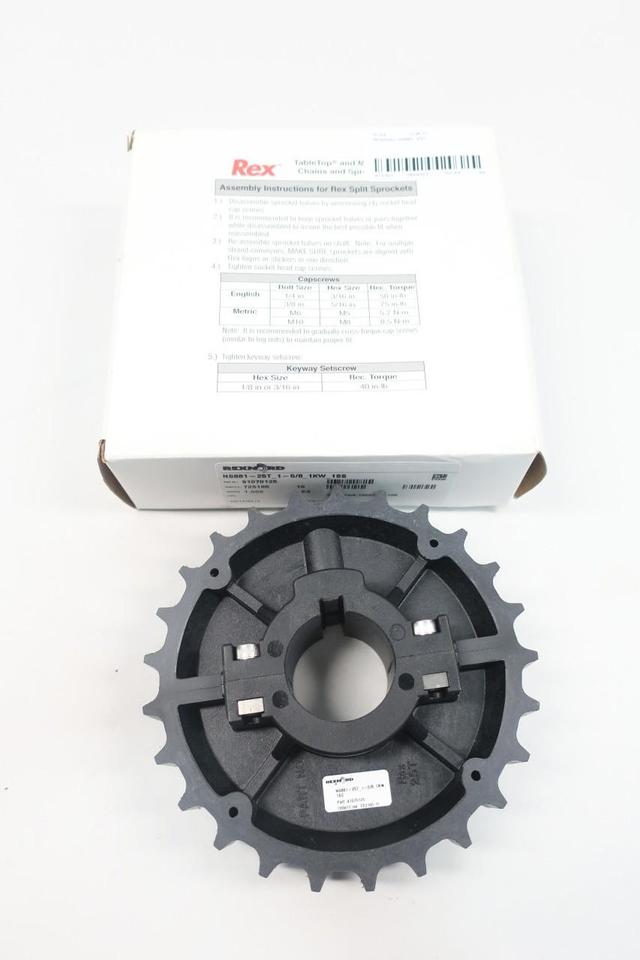 REXNORD NS881-25T-1-5/8-1KW-1SS SINGLE CONVEYOR SPROCKET 25T 1-5/8IN