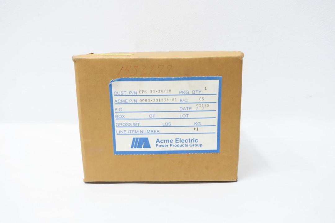 ACME STANDARD POWER 0000-301834-01 POWER SUPPLY 115/230V-AC 24/28V-DC