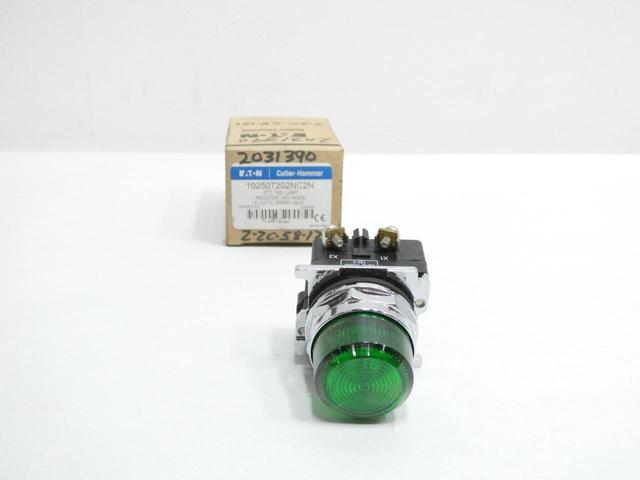 CUTLER HAMMER 10250T202NC2N GREEN PILOT LIGHT 240V-AC/DC