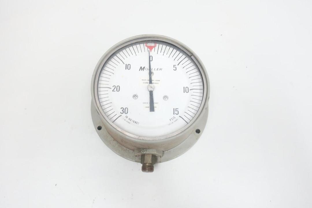 MOELLER 6685-00-906-4000 SC4MC15CWR0NAG PRESSURE GAUGE 4-1/2IN 0-30IN-HG/0-15PSI