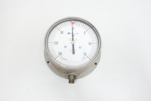 MOELLER 6685-00-906-4000 SC4MC15CWR0NAG PRESSURE GAUGE 4-1/2IN 0-30IN-HG/0-15PSI