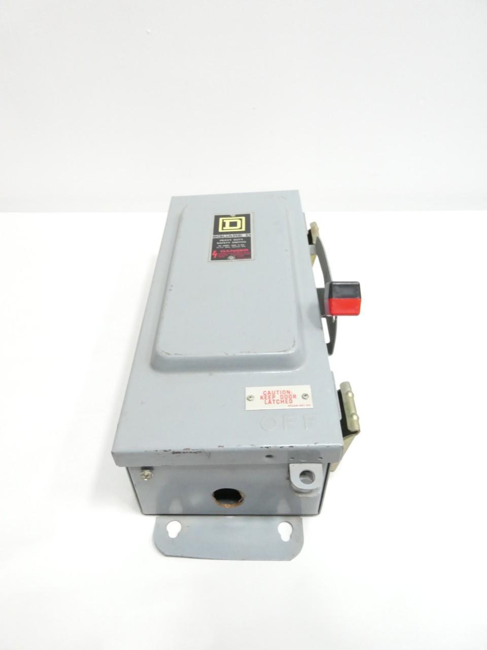 SQUARE D H36IAWK FUSIBLE DISCONNECT SWITCH 3P 30A AMP 600V-AC