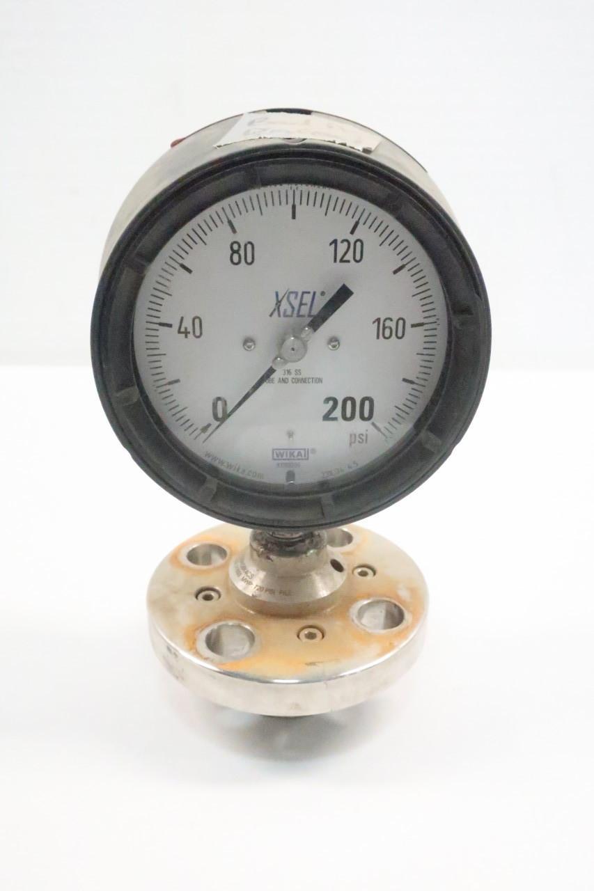 WIKA 8100DQQ6 PRESSURE GAUGE 4-1/2IN 0-200PSI