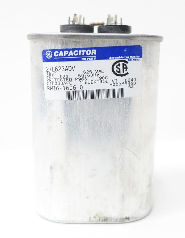 GENERAL ELECTRIC GE 27L623ADV CAPACITOR 16UF 525V-AC