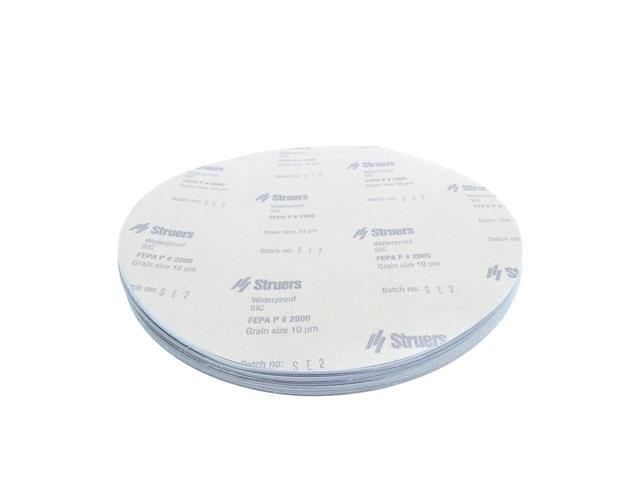 BOX OF 50 STRUERS 40400249 SIC FOIL #2000 ABRASIVE GRINDING PAD 300MM