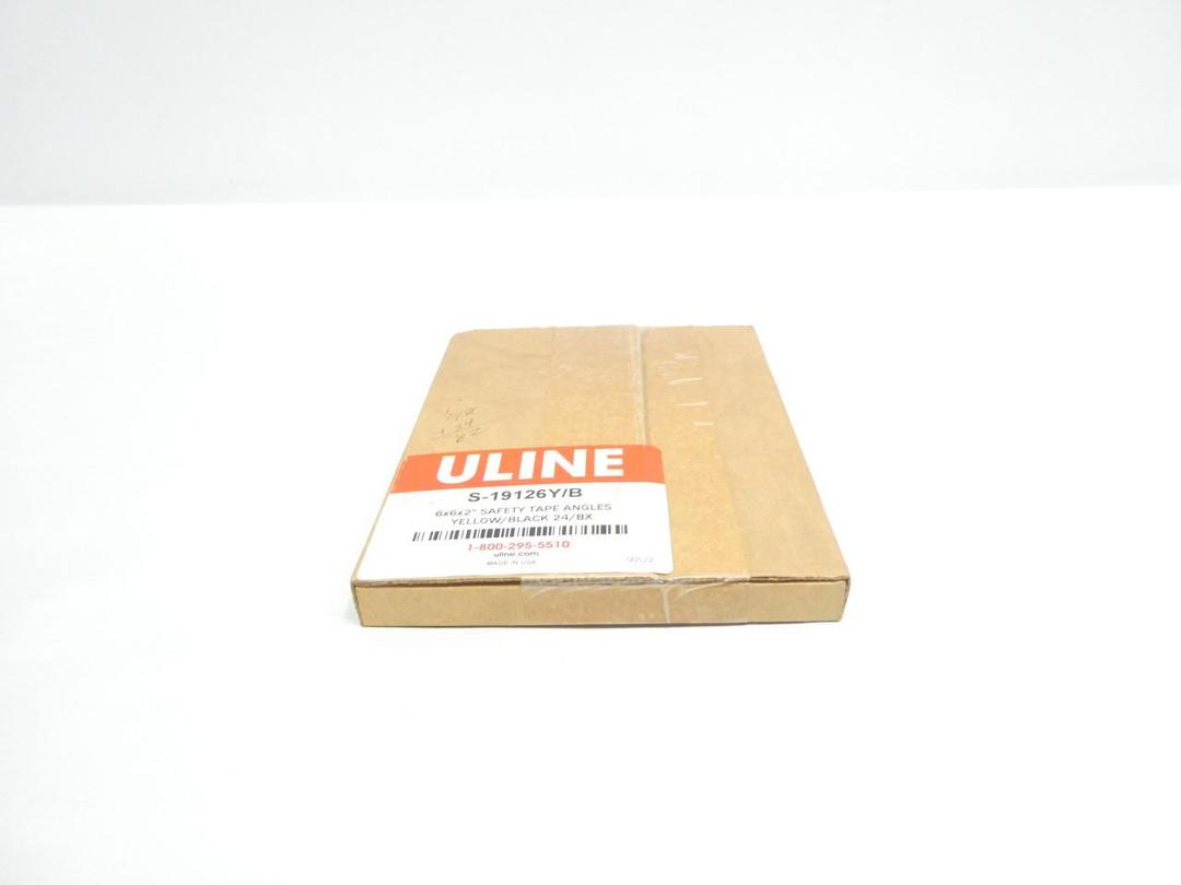 ULINE S-19126Y/B BOX OF 24 SAFETY TAPE ANGLES 6IN X 6IN X 2IN