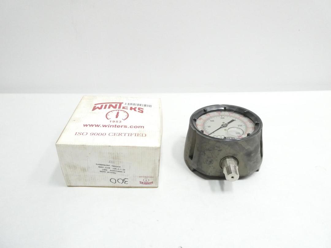 WINTERS 5067 PRESSURE GAUGE 4-1/2IN 0-300PSI 1/2IN NPT