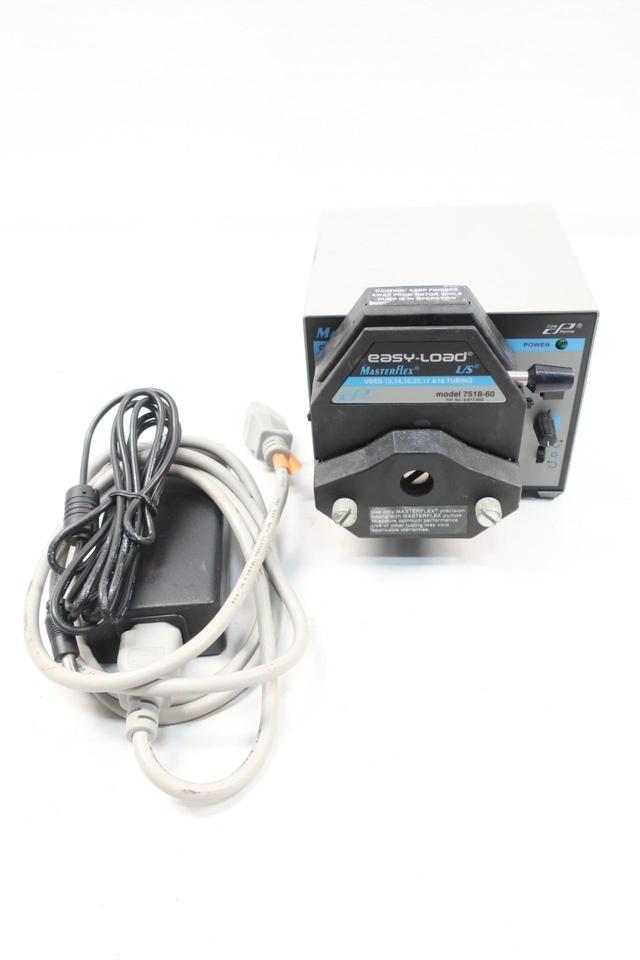 COLE PARMER 77200-12 7518-60 PERISTALTIC PUMP HEAD AND POWER SUPPLY