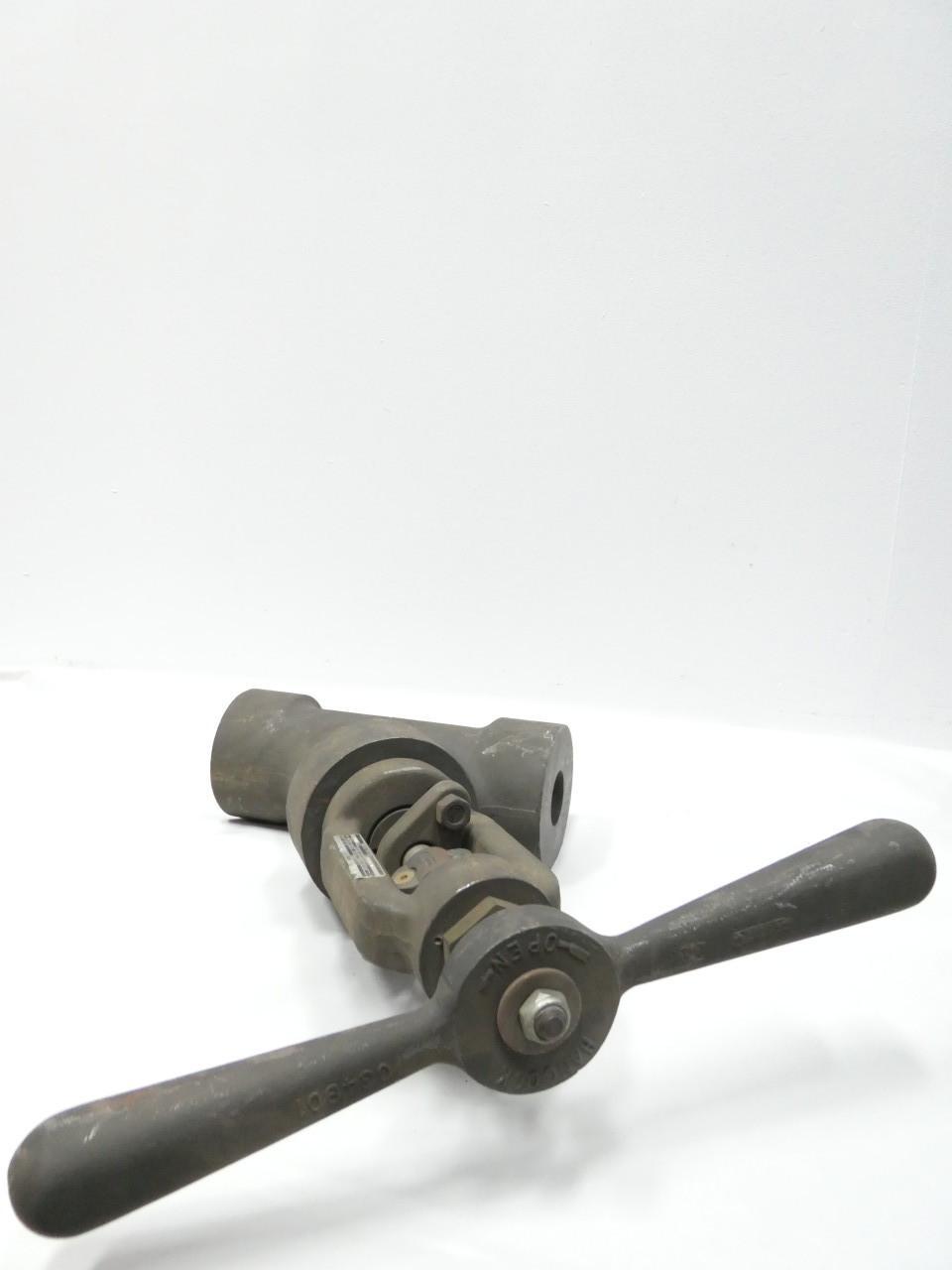 HANCOCK 4202W1 MANUAL STEEL SOCKET WELD GLOBE VALVE 1-1/2IN 4500