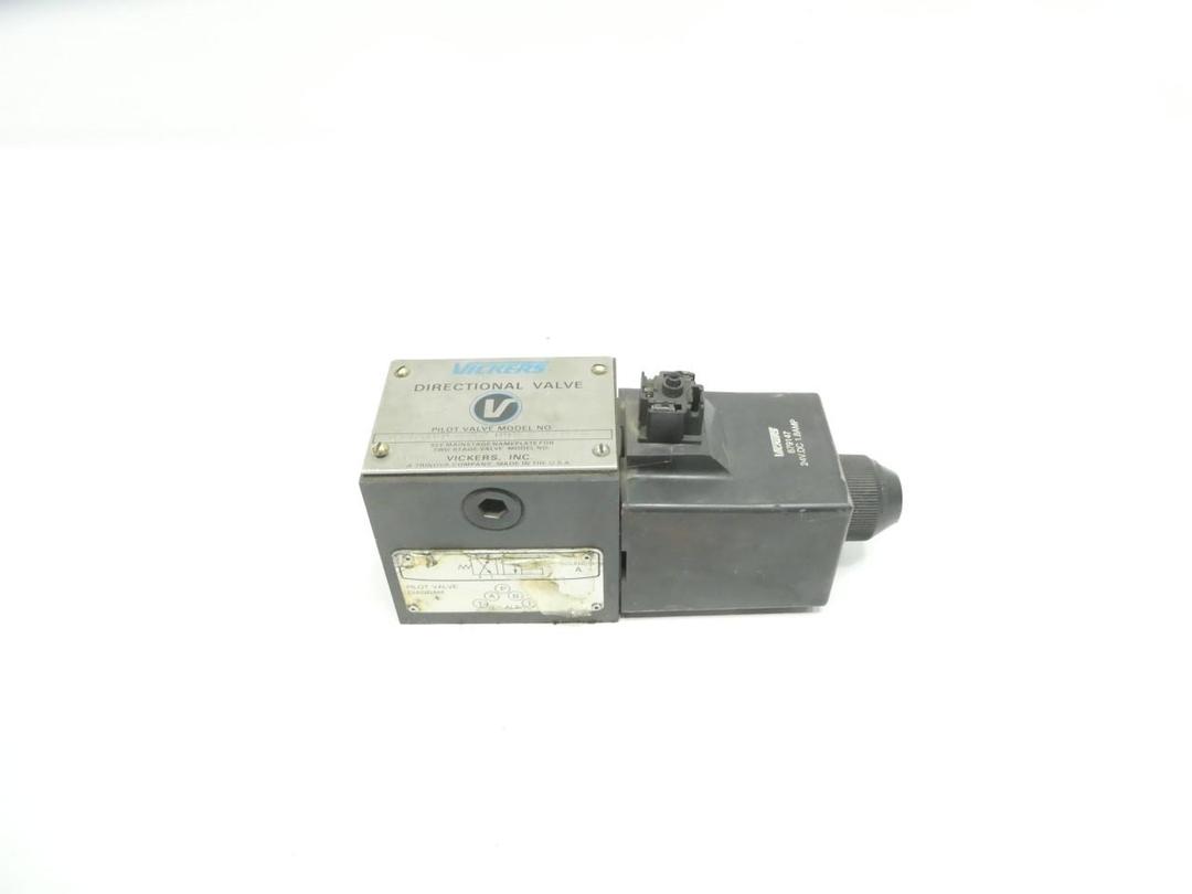 VICKERS DG4S4010AUH60LH HYDRAULIC DIRECTIONAL CONTROL VALVE 24V-DC