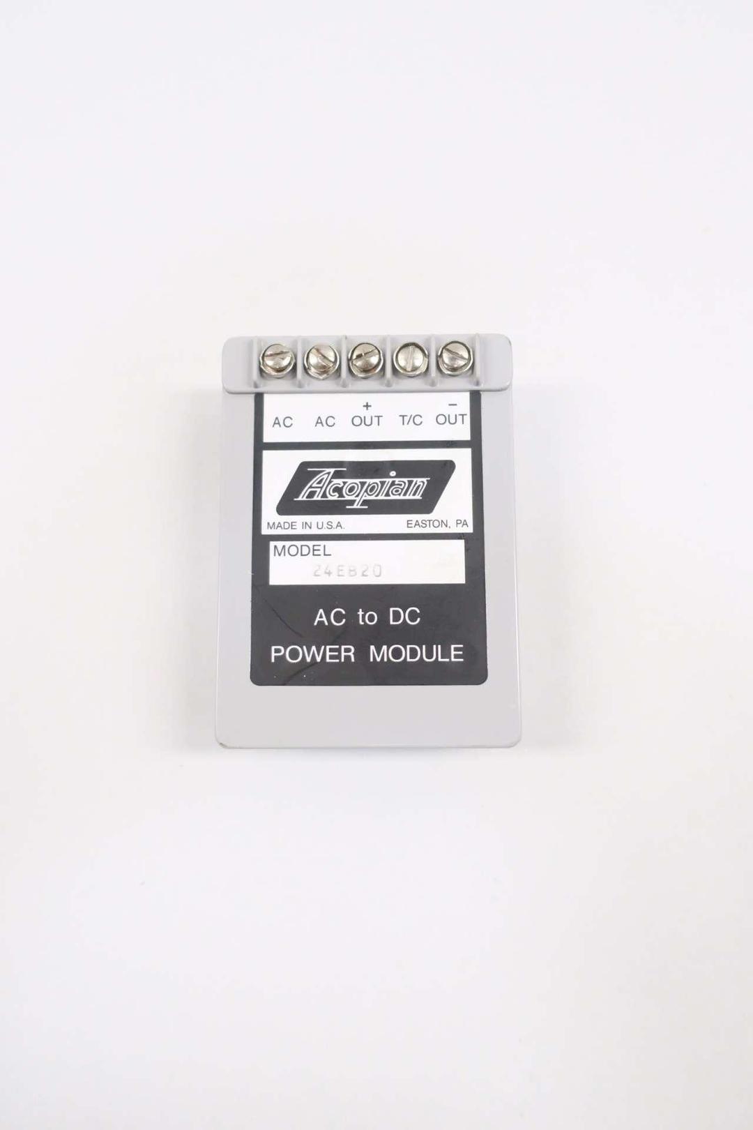 ACOPIAN 24EB20 POWER SUPPLY MODULE 105-125V-AC 24V-DC 0.2A D570095