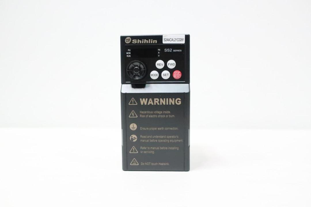 SHIHLIN SS2-021-0.4K AC VFD DRIVE 200-240V-AC 0.1-650HZ 200-240V-AC 0.4KW