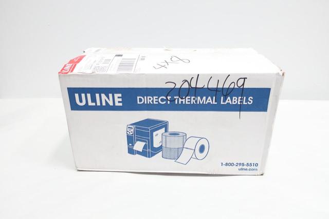 CASE OF 4 ULINE S-10775 4X8IN DIRECT THERMAL LABEL