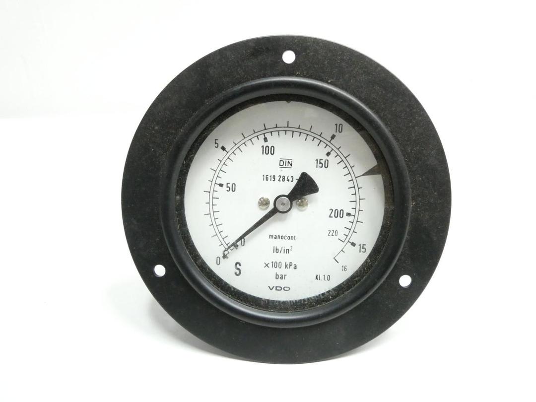 VDO 1619 2843-03 MANOMETER 3-1/2IN 0-220PSI