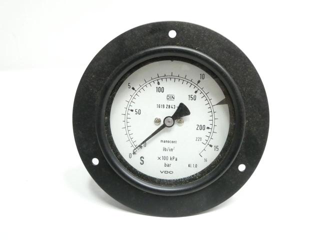 VDO 1619 2843-03 MANOMETER 3-1/2IN 0-220PSI