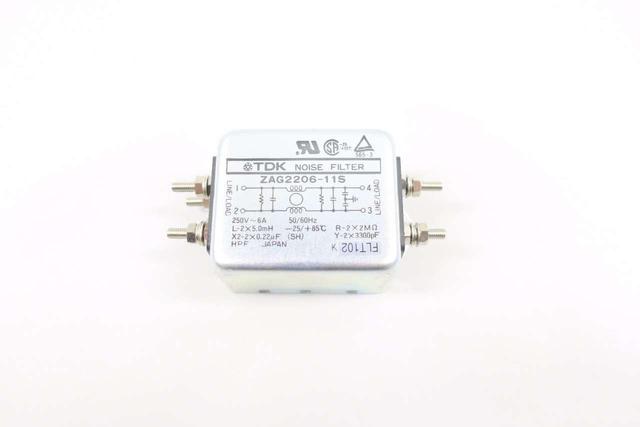 TDK ZAG2206-11S NOISE FILTER 250V-AC 6A AMP D574348