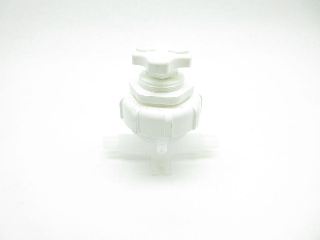 FLUOROWARE 201-37-01 MANUAL PVC DIAPHRAGM VALVE 1/2 IN D578988