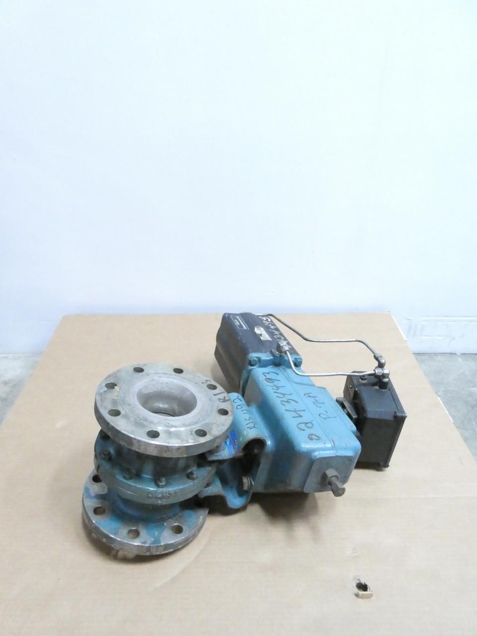 NELES PA 04 AAS BC 12/55 NP624 PNEUMATIC STAINLESS FLANGED CONTROL VALVE 4IN 150