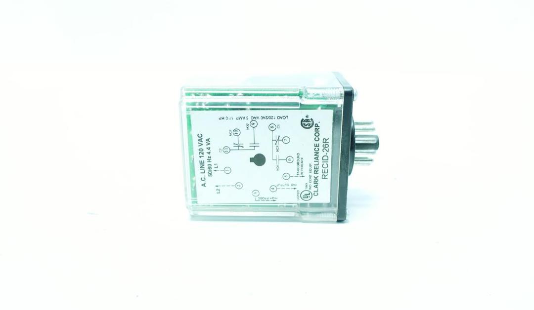 CLARK RECID-26R PLUG-IN RELAY 120V-AC