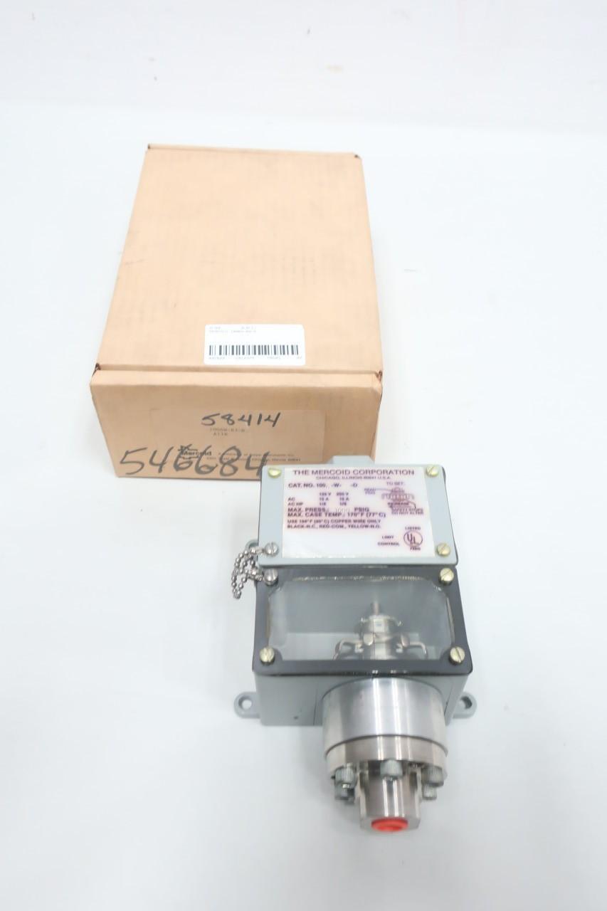 MERCOID 1006W-B3-D PRESSURE SWITCH 3000PSI 125/250V-AC