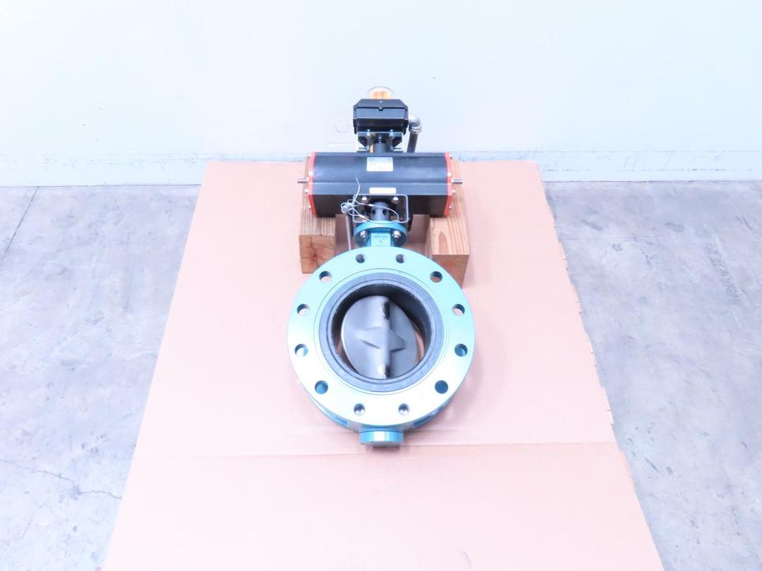 EBRO F012-A EB10.1 SYD FMYB-E120 PNEUMATIC STEEL FLANGED CONTROL VALVE 8IN 300