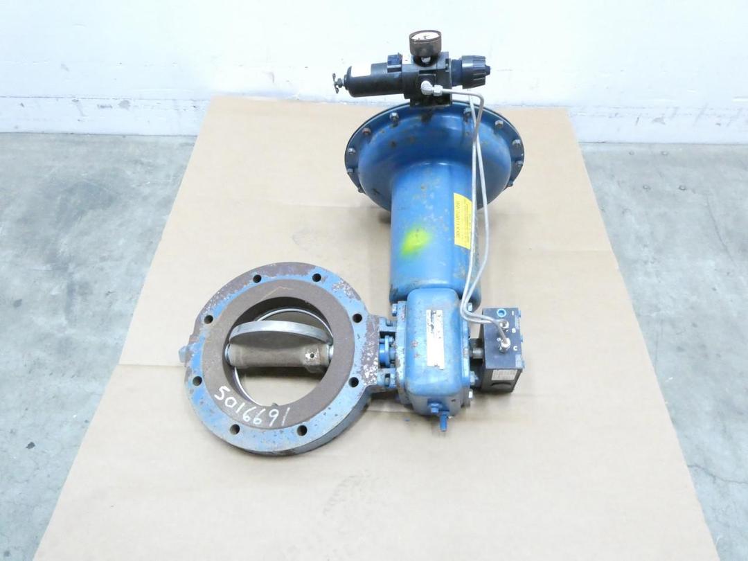 DEZURIK BHP PMV P39 PNEUMATIC STEEL FLANGED BUTTERFLY CONTROL VALVE 8IN 150