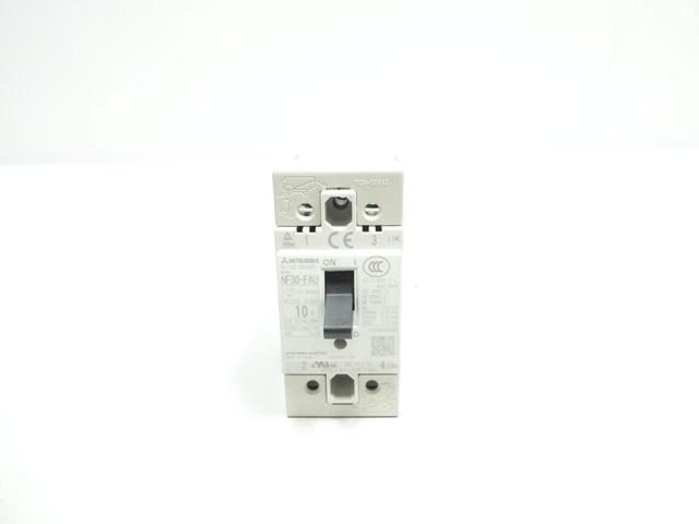 MITSUBISHI NF30-FAU MOLDED CASE CIRCUIT BREAKER 2P 10A AMP 220V-AC