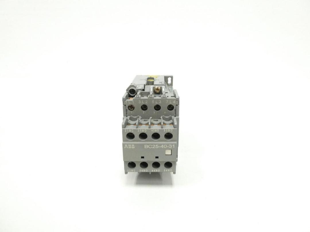 ABB BC25 AC CONTACTOR WITH BC25-40-31 24V-DC 45A AMP 11KW