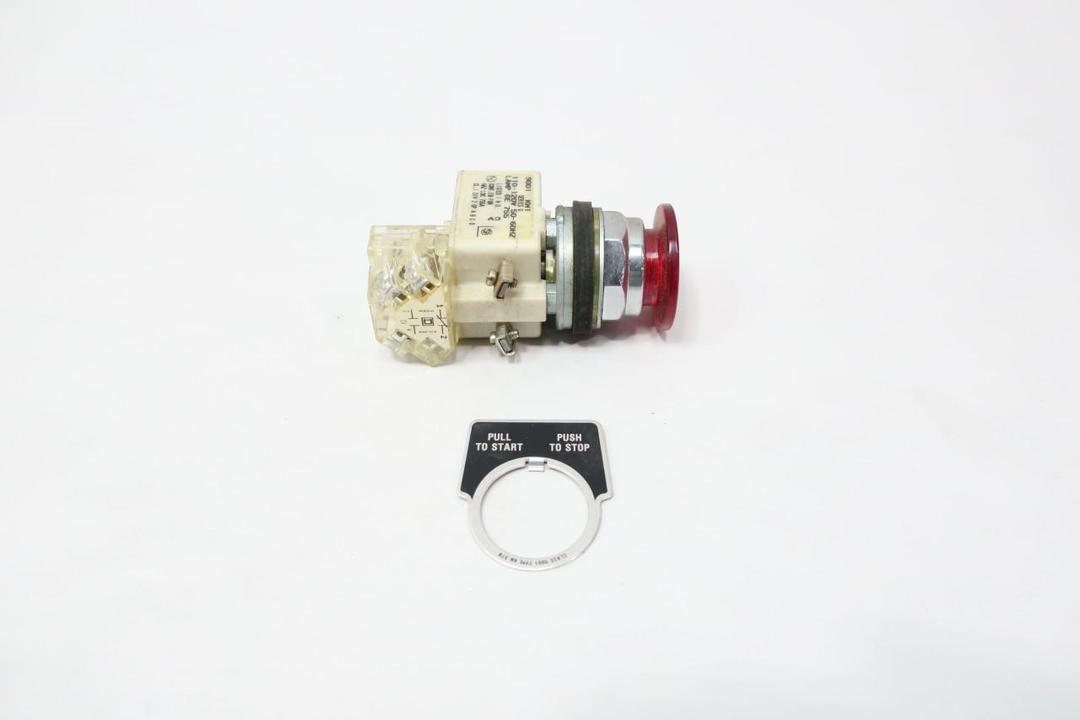 SQUARE D KR-9P1RH13 RED EMERGENCY STOP BUTTON