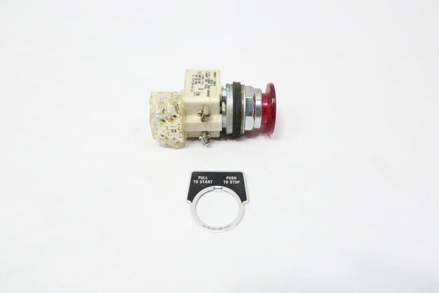 SQUARE D KR-9P1RH13 RED EMERGENCY STOP BUTTON