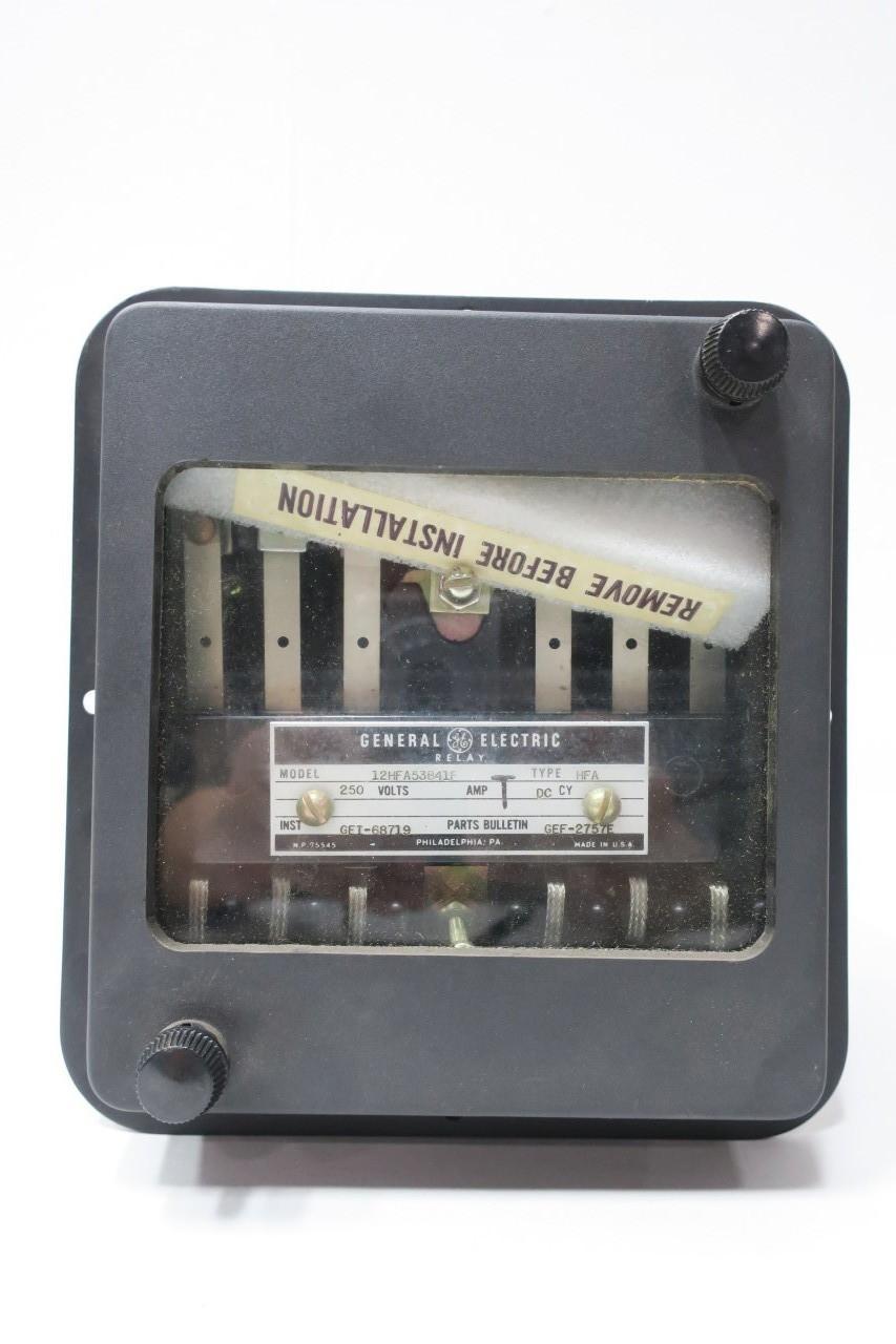 GENERAL ELECTRIC GE HFA 12HFA53B41F AUXILIARY RELAY 250V-DC
