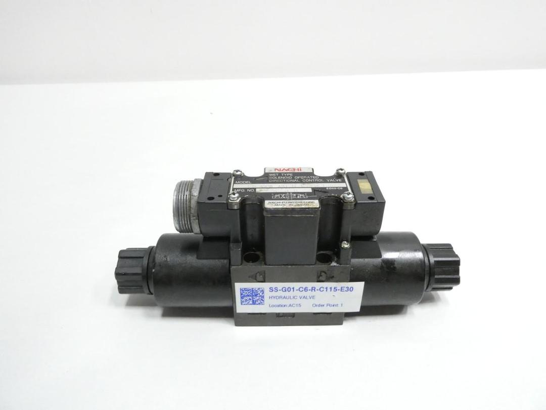 NACHI SS-G01-C6-R-C115-E30 HYDRAULIC DIRECTIONAL CONTROL VALVE 110/115V-AC