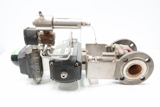ITT 2-3011-3-T1-0X B100S10 PNEUMATIC STAINLESS FLANGED CONTROL VALVE 2IN 150