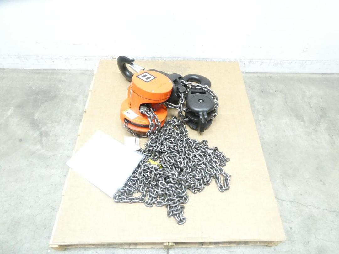 CM COLUMBUS MCKINNON 4631 CYCLONE MANUAL HAND CHAIN HOIST 8 TON