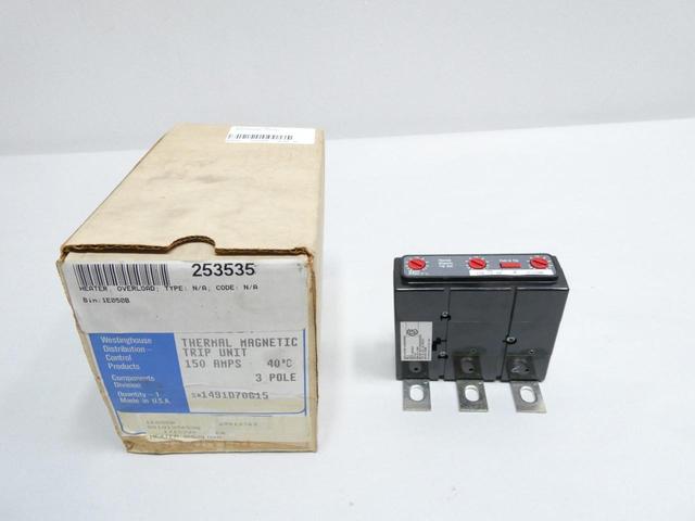 WESTINGHOUSE JT3150T CIRCUIT BREAKER TRIP UNIT 3P 150A AMP