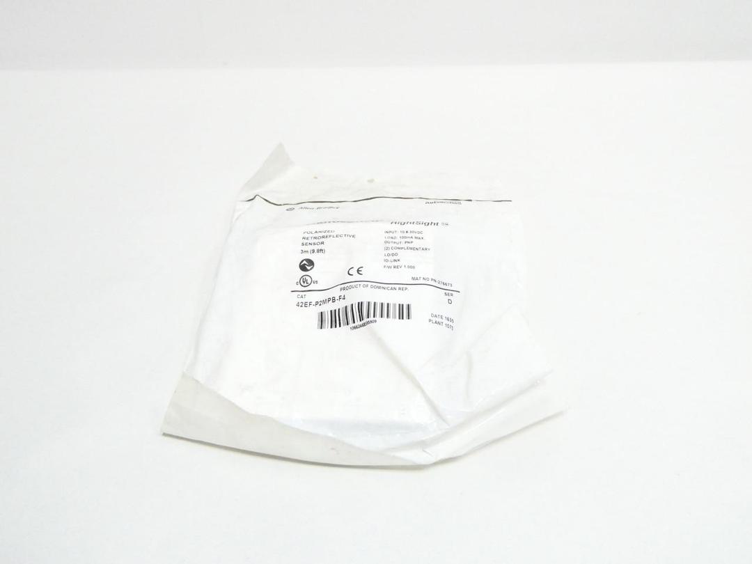 ALLEN BRADLEY 42EF-P2MPB-F4 RIGHTSIGHT PHOTOELECTRIC SENSOR 10.8-30V-DC