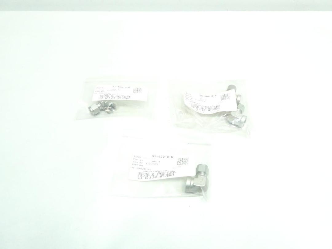 BOX OF 4 SWAGELOK SS-600-8-6 PIPE COUPLING