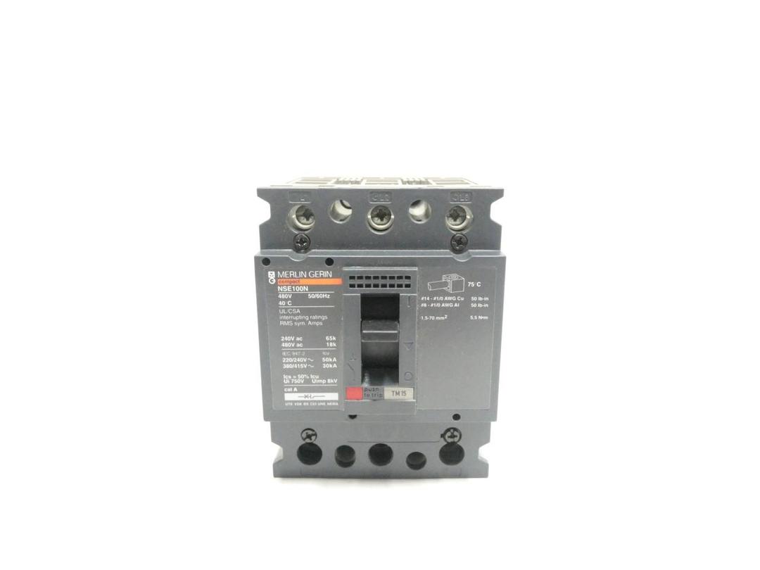 MERLIN GERIN NSE100N CIRCUIT BREAKER 3P 480V-AC